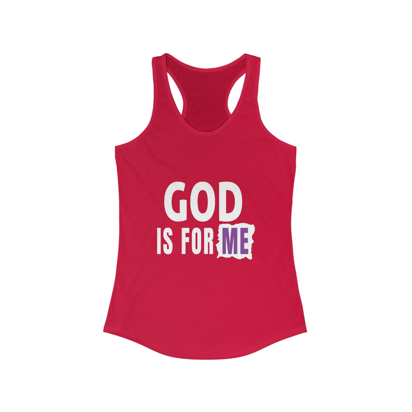 God Is For Me Women's Slim Fit Tank-top - ClaimedbyGodDesigns