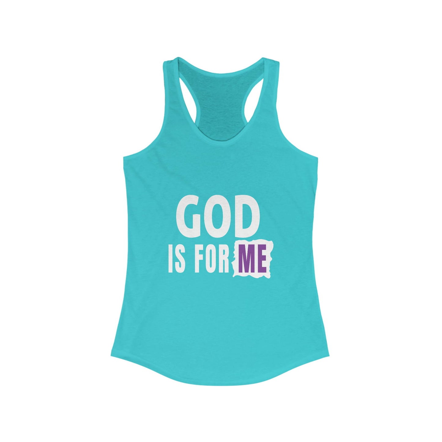 God Is For Me Women's Slim Fit Tank-top - ClaimedbyGodDesigns