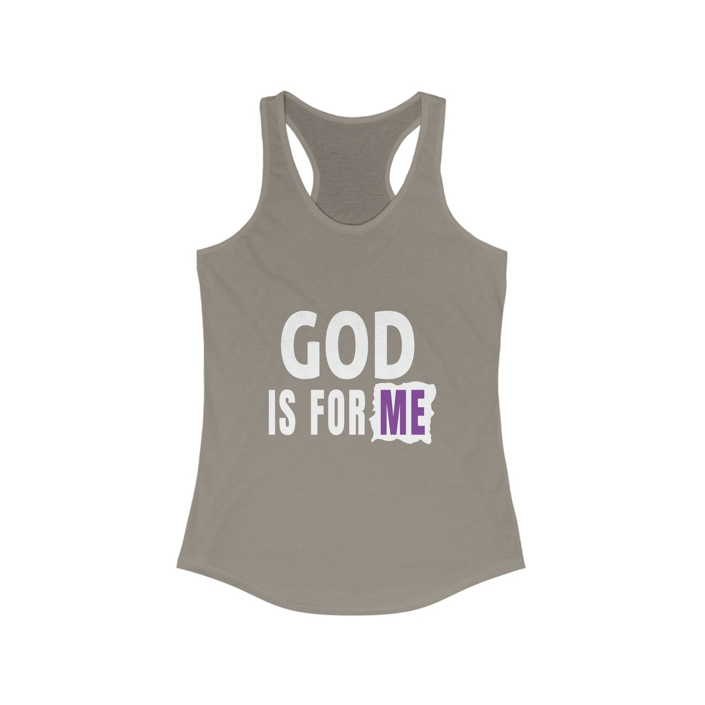 God Is For Me Women's Slim Fit Tank-top - ClaimedbyGodDesigns