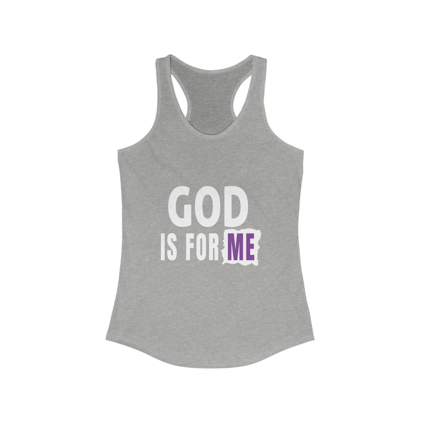 God Is For Me Women's Slim Fit Tank-top - ClaimedbyGodDesigns