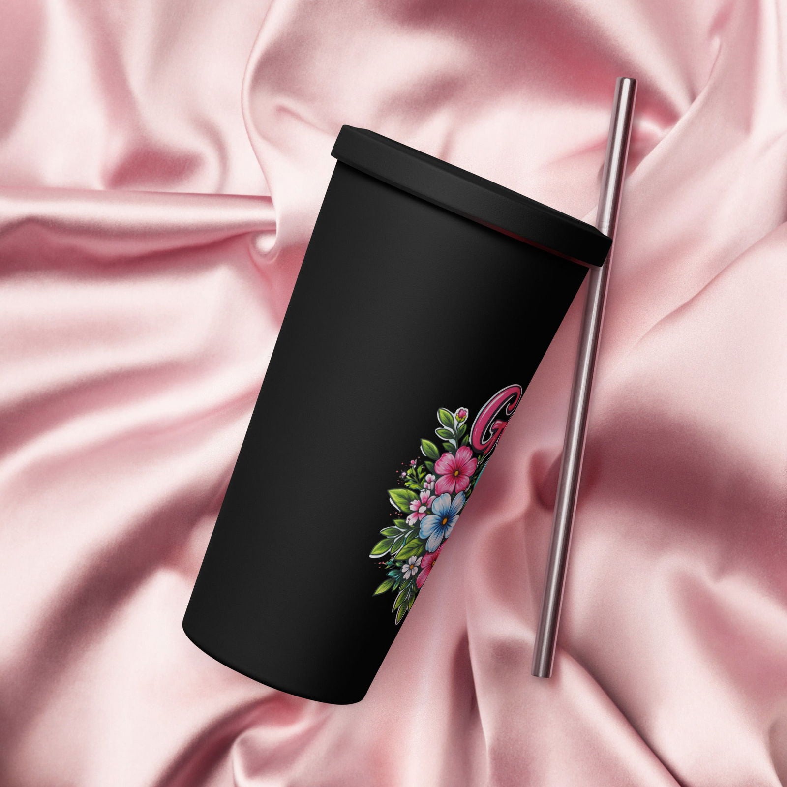 God Is Good All The Time Christian Insulated 20oz Tumbler with a straw - ClaimedbyGodDesigns