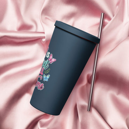 God Is Good All The Time Christian Insulated 20oz Tumbler with a straw - ClaimedbyGodDesigns