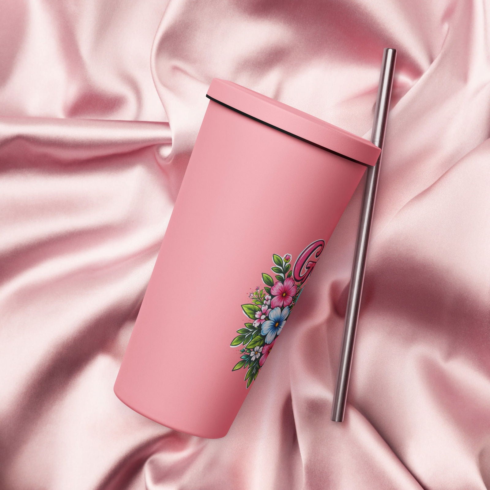 God Is Good All The Time Christian Insulated 20oz Tumbler with a straw - ClaimedbyGodDesigns