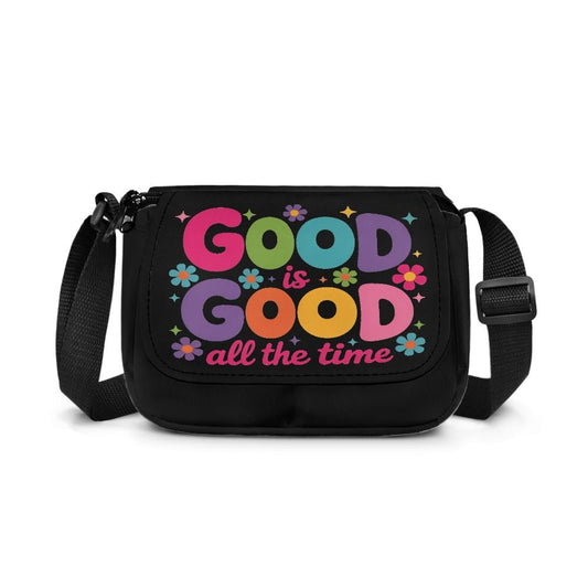 God Is Good All The Time Christian Kids Flap Crossbody Bag - ClaimedbyGodDesigns