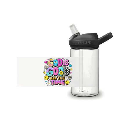 God Is Good All The Time Christian Kids Water Bottle - ClaimedbyGodDesigns