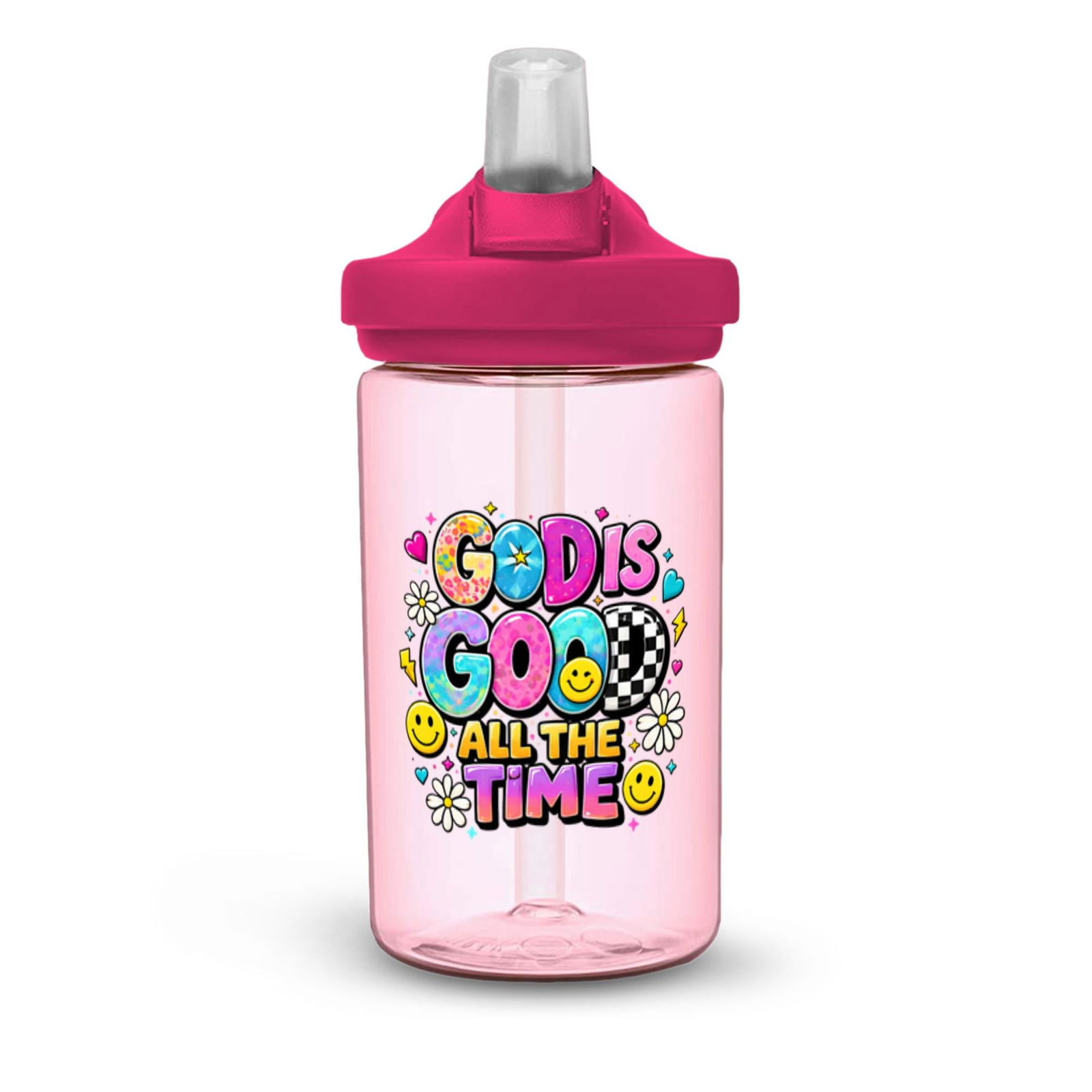 God Is Good All The Time Christian Kids Water Bottle - ClaimedbyGodDesigns