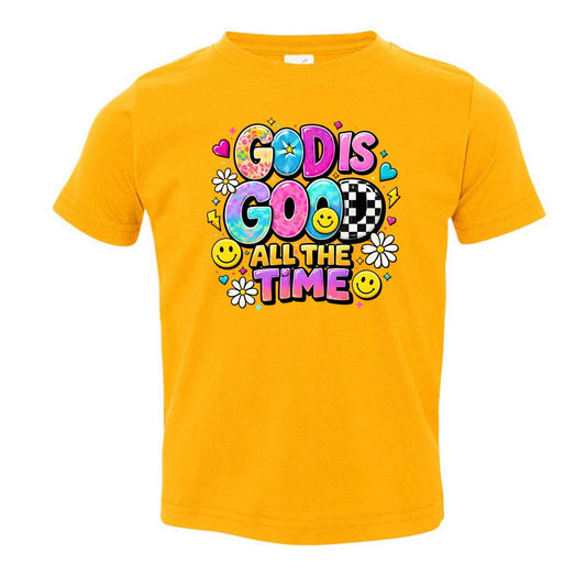 God Is Good All The Time Toddler Christian T-shirt - ClaimedbyGodDesigns