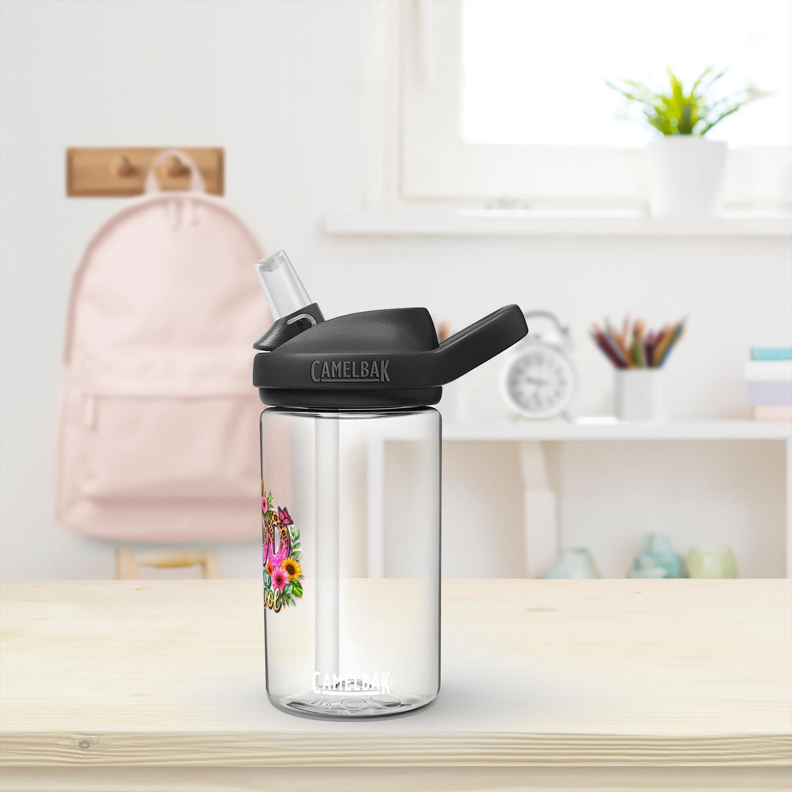 God Is In Control Christian Kids Water Bottle - ClaimedbyGodDesigns