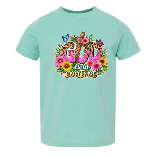 God Is In Control Toddler Christian T-shirt - ClaimedbyGodDesigns