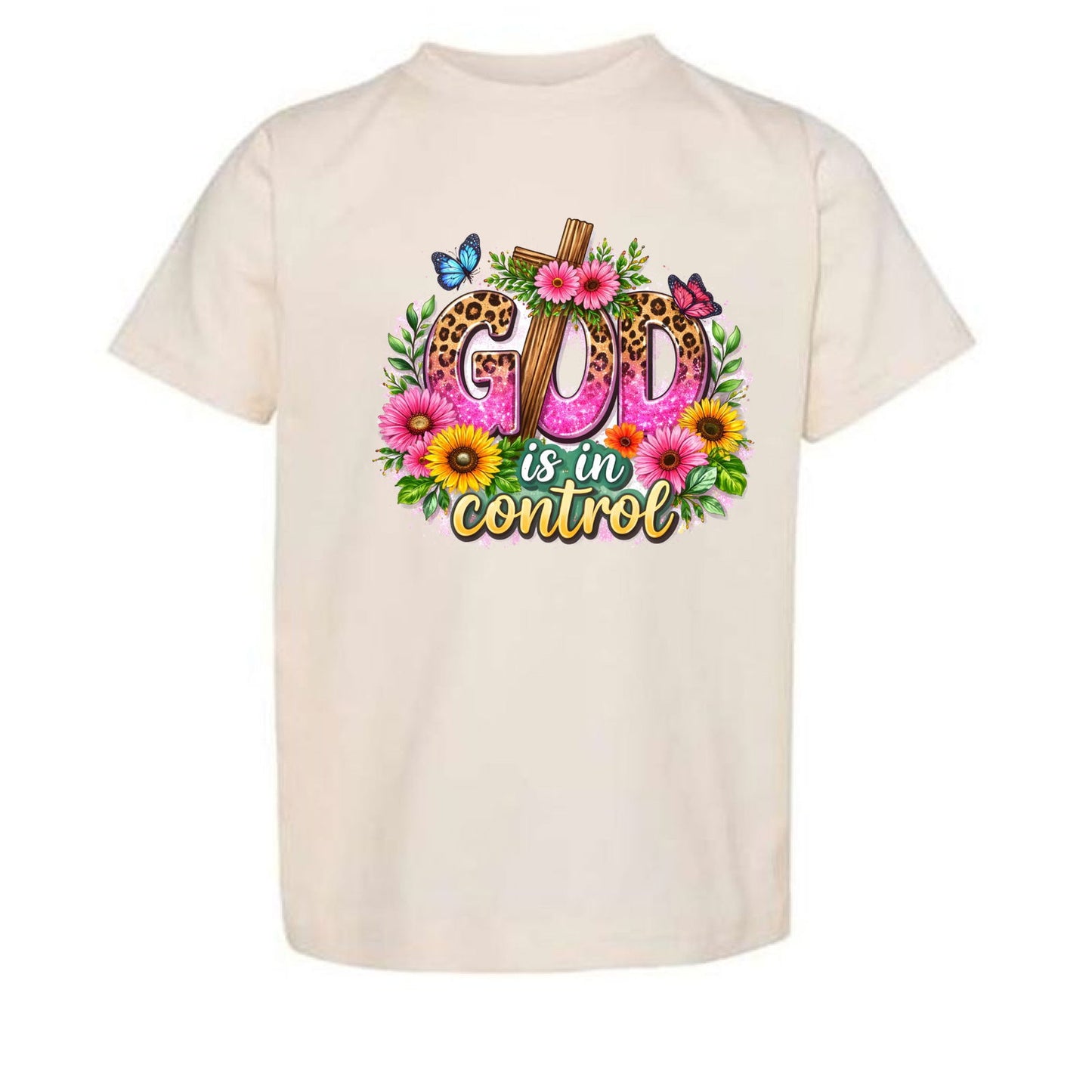 God Is In Control Toddler Christian T-shirt - ClaimedbyGodDesigns