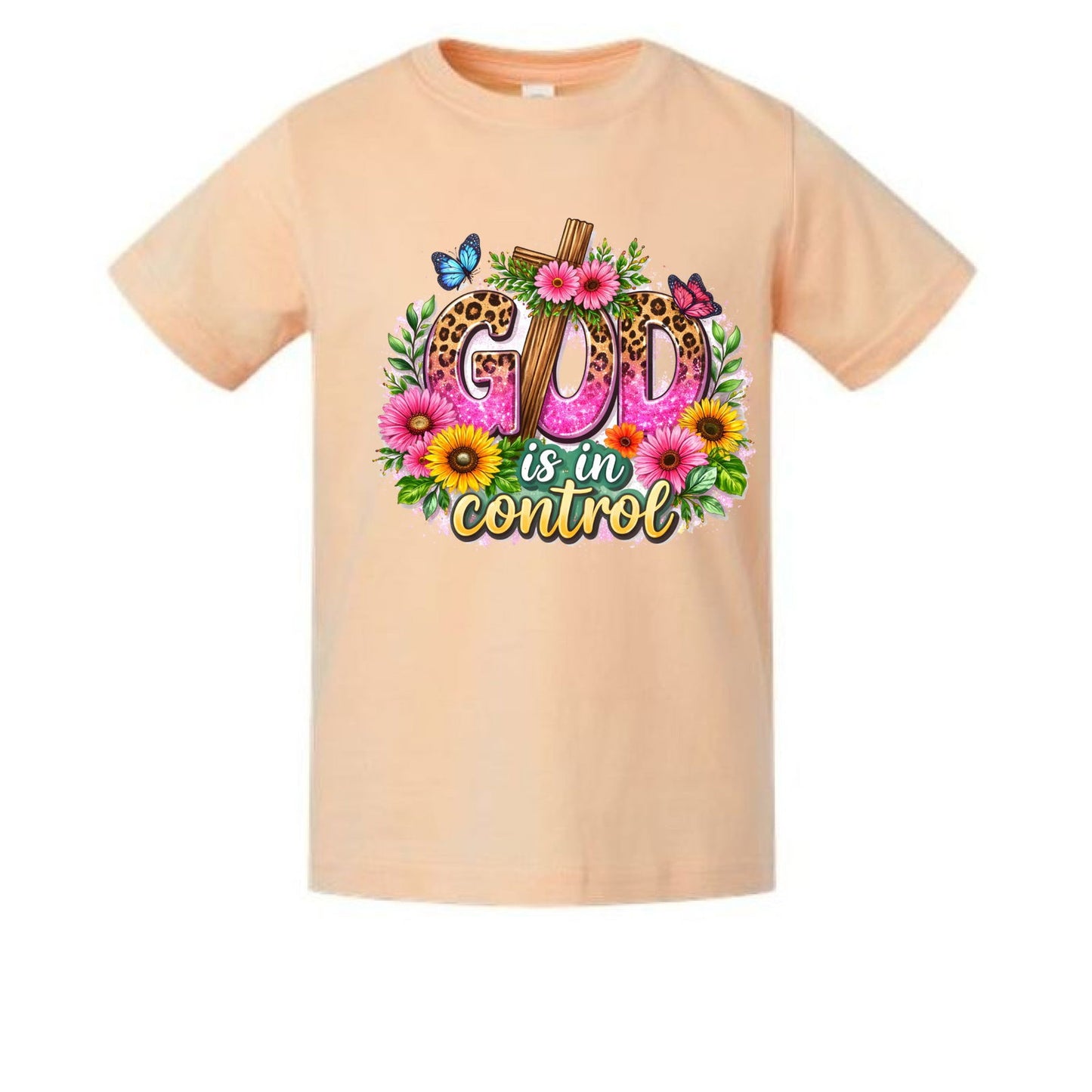 God Is In Control Toddler Christian T-shirt - ClaimedbyGodDesigns