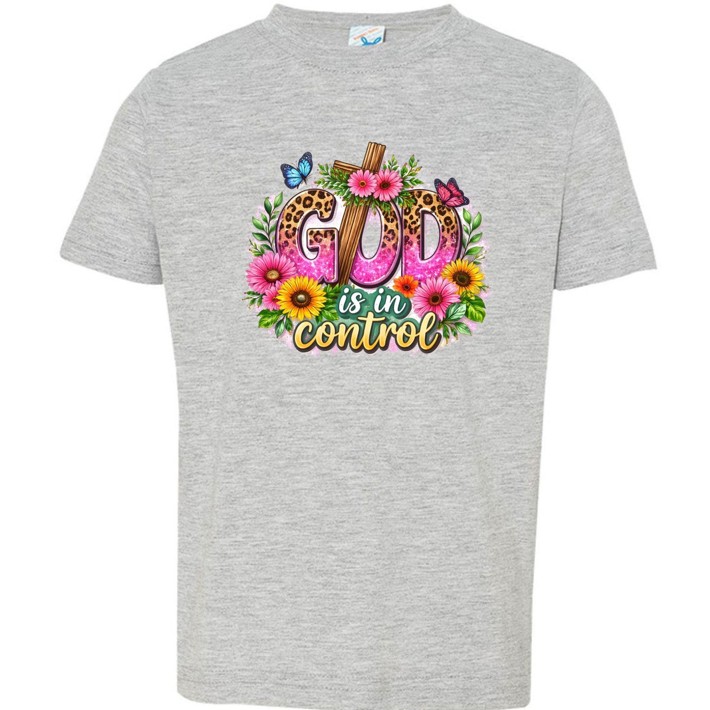 God Is In Control Toddler Christian T-shirt - ClaimedbyGodDesigns
