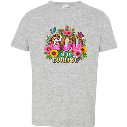 God Is In Control Toddler Christian T-shirt - ClaimedbyGodDesigns