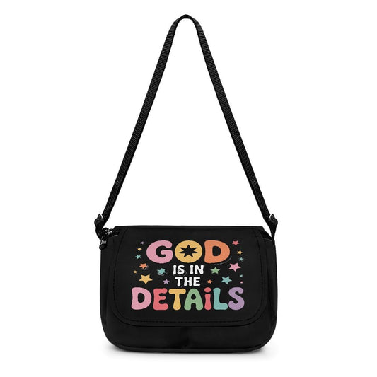 God Is In The Details Christian Kids Flap Crossbody Bag - ClaimedbyGodDesigns