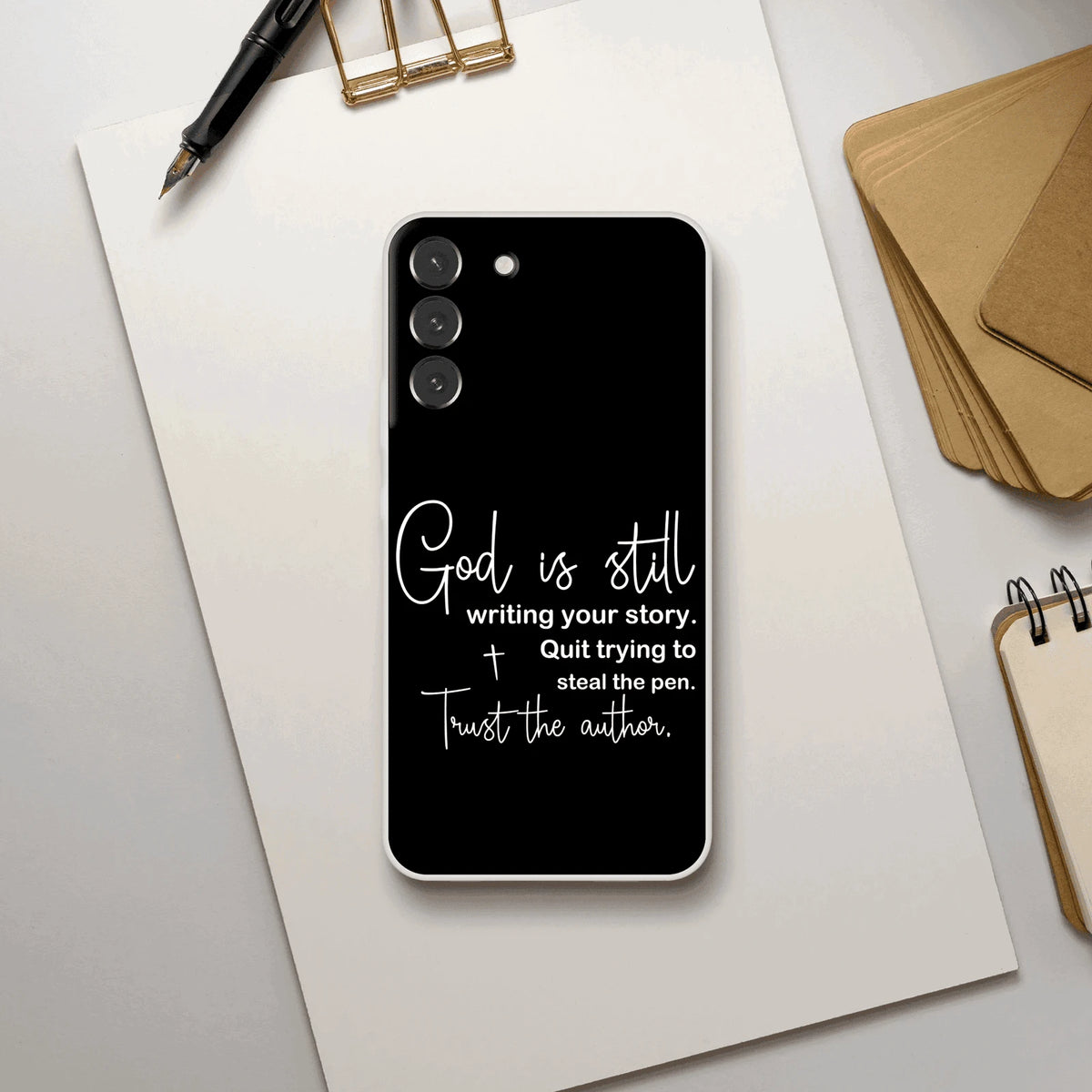 God Is Still Writing Your Story Christian Flexi Phonecase for Samsung - ClaimedbyGodDesigns