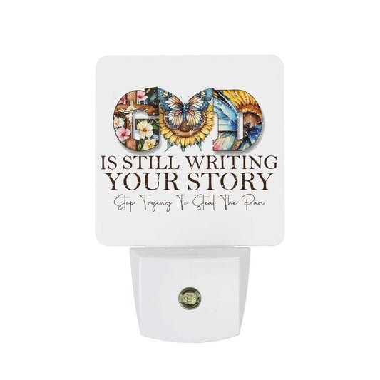 God Is Still Writing Your Story Night Light For Kids - ClaimedbyGodDesigns