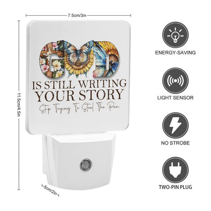 God Is Still Writing Your Story Night Light For Kids - ClaimedbyGodDesigns
