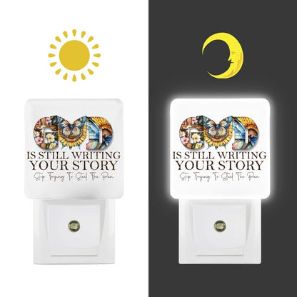 God Is Still Writing Your Story Night Light For Kids - ClaimedbyGodDesigns