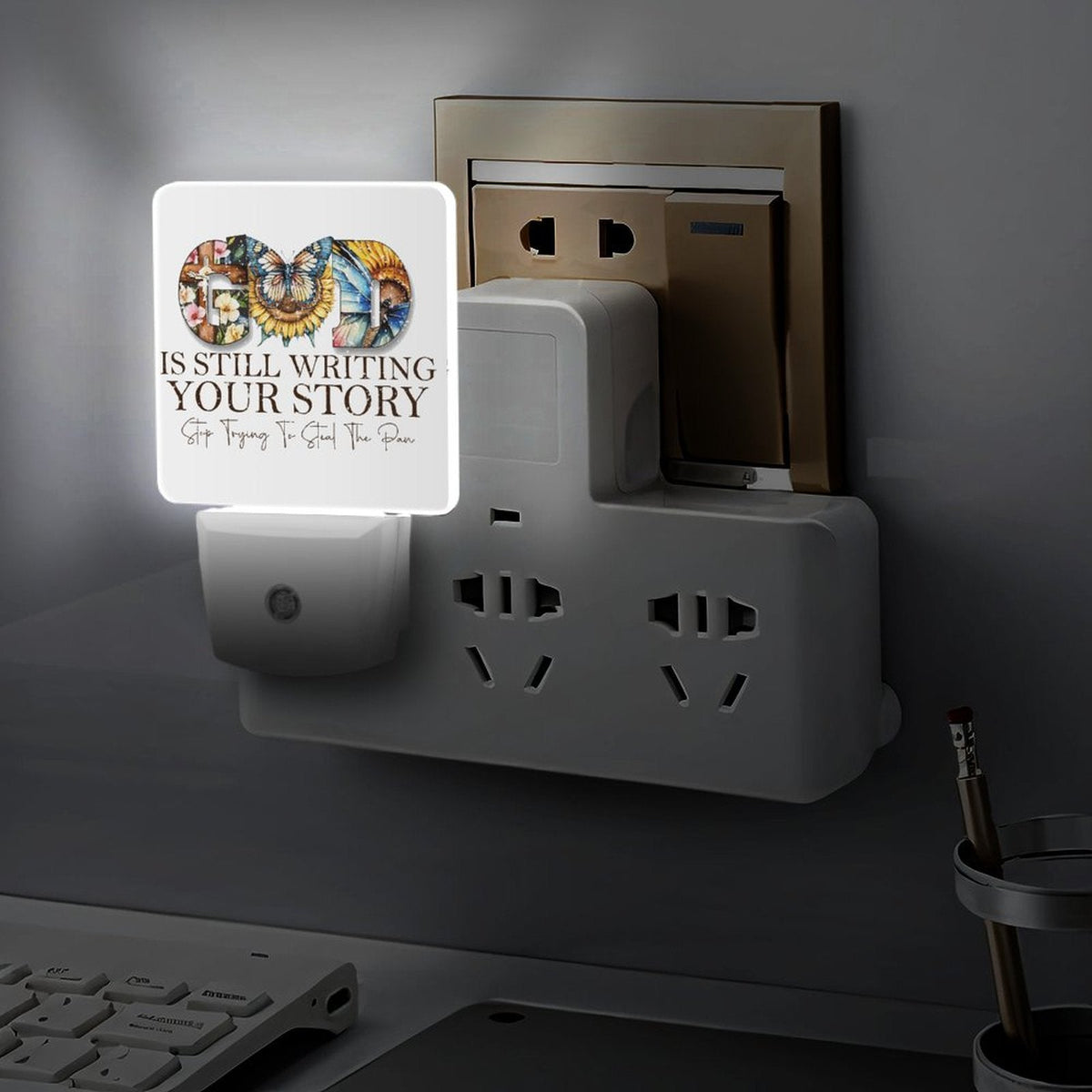 God Is Still Writing Your Story Night Light For Kids - ClaimedbyGodDesigns