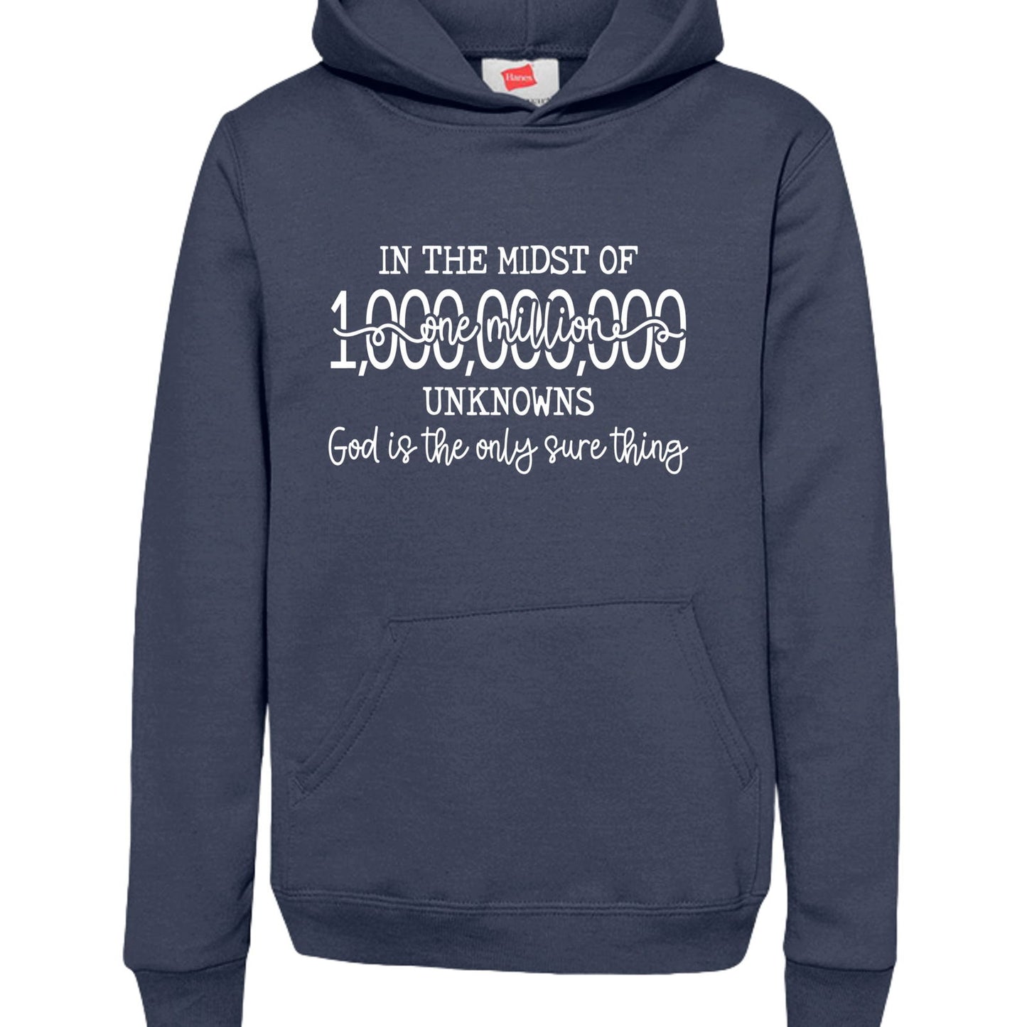 God Is The Only Sure Thing Youth Christian Pullover Hooded Sweatshirt - ClaimedbyGodDesigns