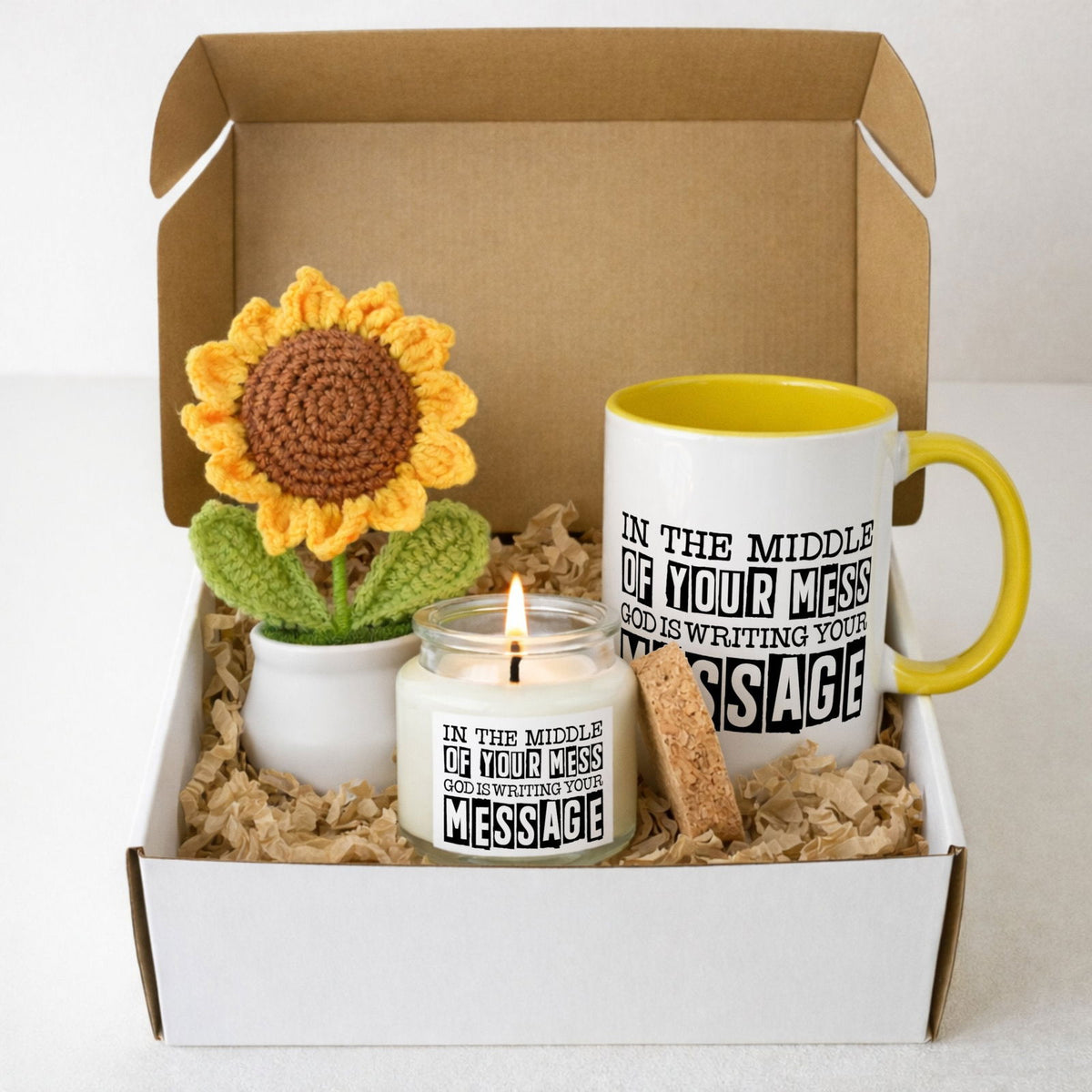 God Is Writing Your Message Hello Sunshine Christian Gift Set - ClaimedbyGodDesigns