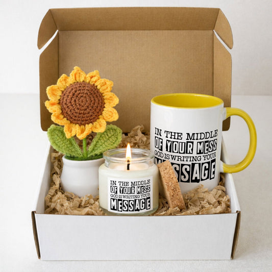 God Is Writing Your Message Hello Sunshine Christian Gift Set - ClaimedbyGodDesigns