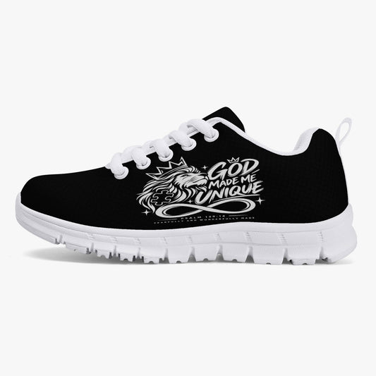 God Made Me Unique Autism Awareness Kids' Christian Sneakers | Psalm 139:14 - Claimed by God Designs