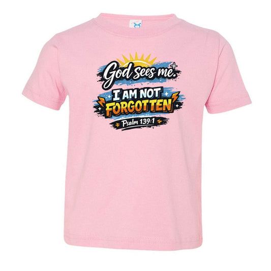 God Sees Me Toddler Christian T-shirt - ClaimedbyGodDesigns
