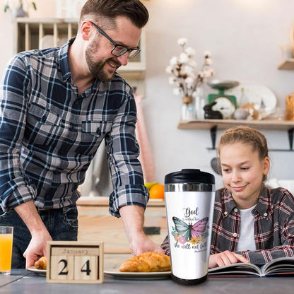 God is Within Her Christian Stainless Steel Coffee Tumbler - ClaimedbyGodDesigns