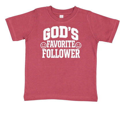 God's Favorite Follower Toddler Christian T-shirt - ClaimedbyGodDesigns