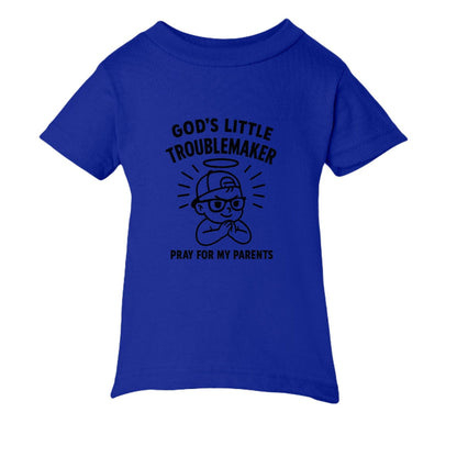 God's Little Troublemaker Baby Christian T-shirt - ClaimedbyGodDesigns
