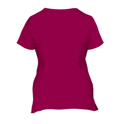 God's Plan Loading Premium Women’s Christian 2‑Pocket Juliet Stylish V‑Neck Medical Scrub Top - ClaimedbyGodDesigns