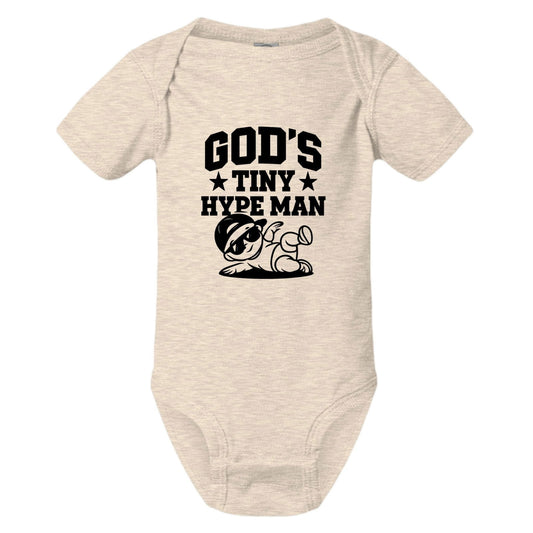 God's Tiny Hype Man Baby Christian Jumpsuit - ClaimedbyGodDesigns