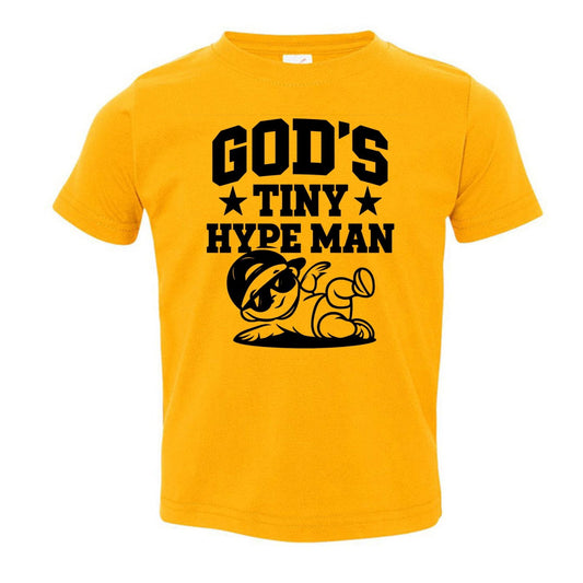 God's Tiny Hype Man Toddler Christian T-shirt - ClaimedbyGodDesigns
