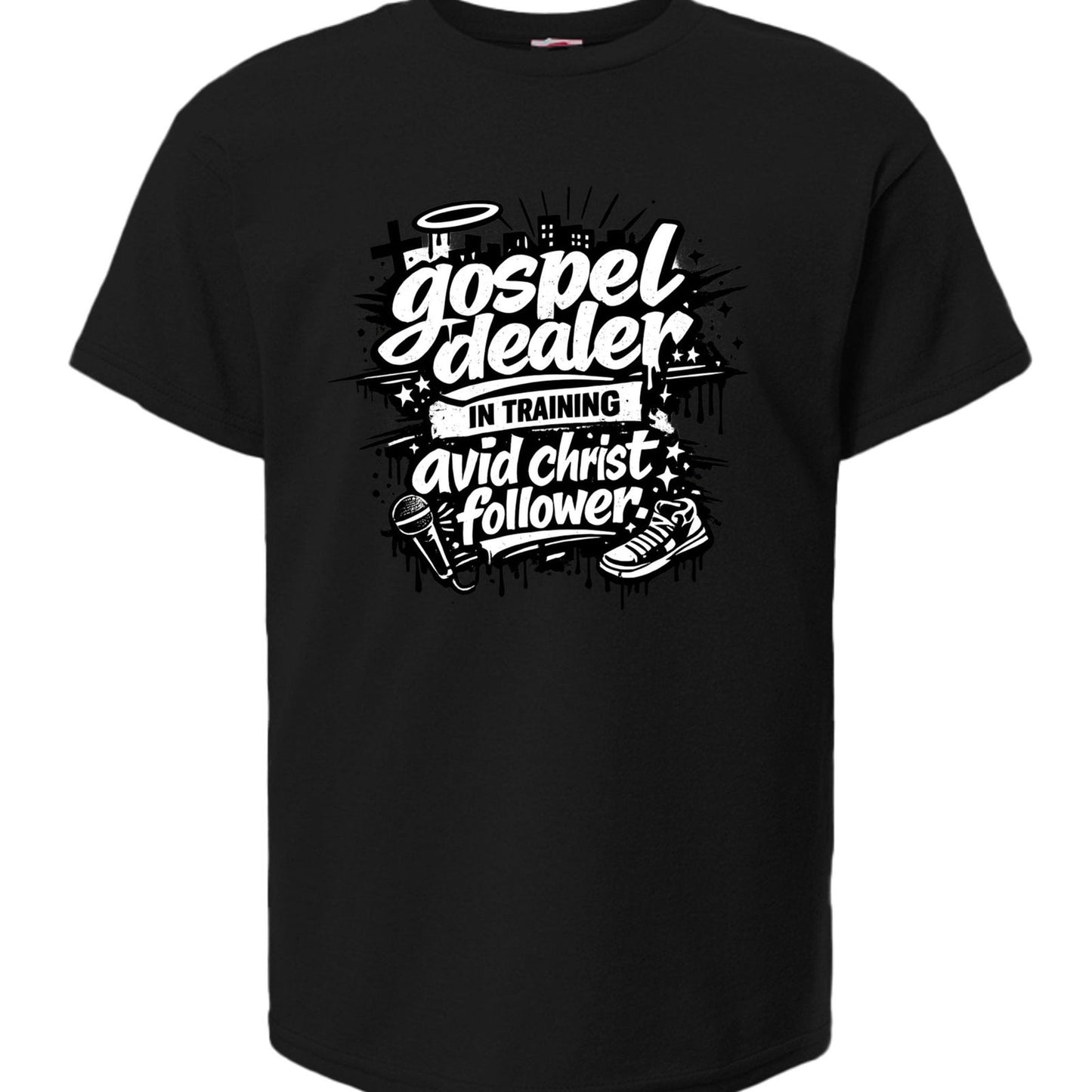 Gospel Dealer In Training Youth Christian T-shirt - ClaimedbyGodDesigns