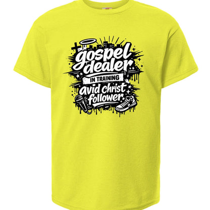 Gospel Dealer In Training Youth Christian T-shirt - ClaimedbyGodDesigns