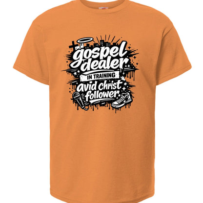 Gospel Dealer In Training Youth Christian T-shirt - ClaimedbyGodDesigns