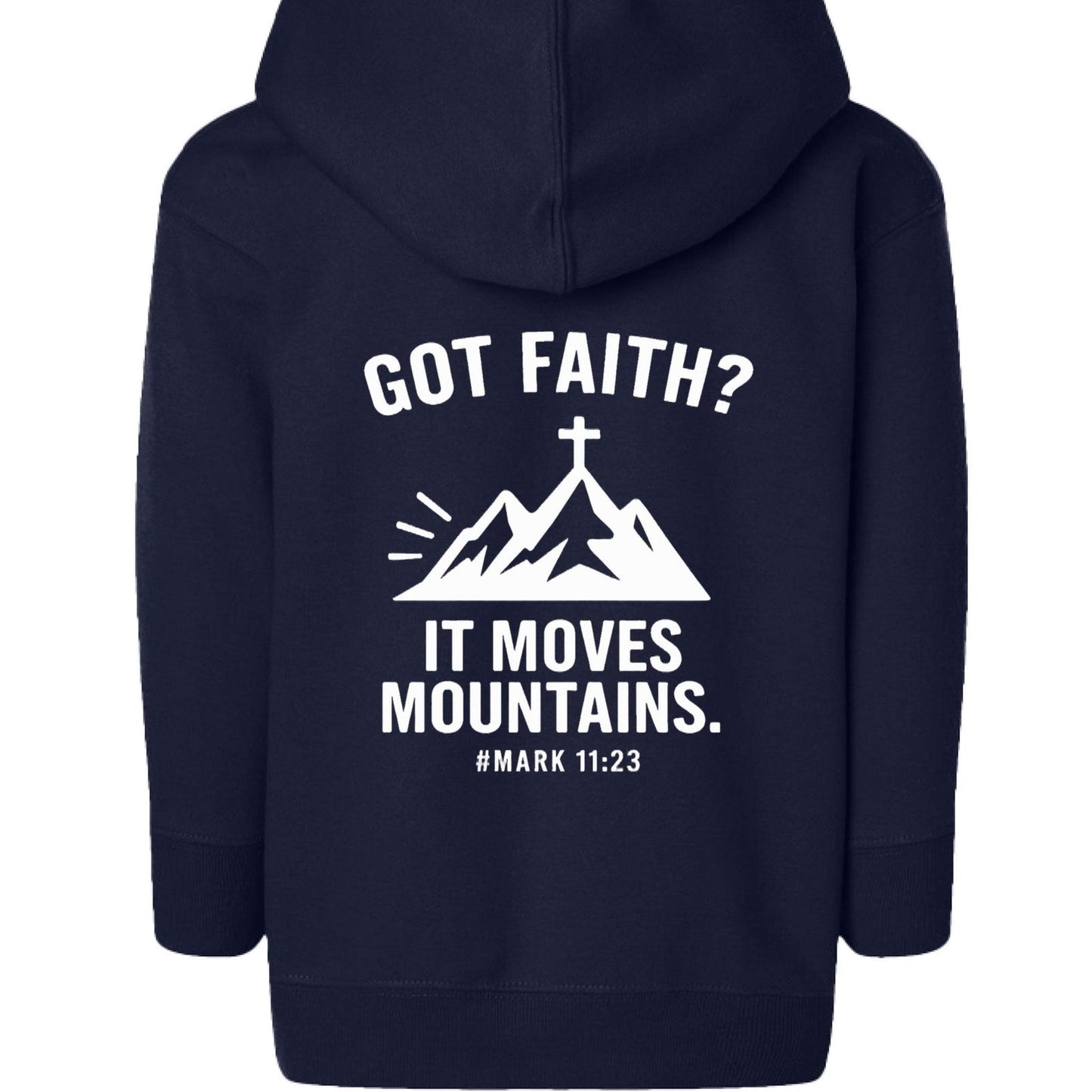 Got Faith Christian Toddler Full-Zip Hooded Sweatshirt - ClaimedbyGodDesigns