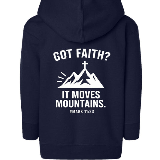 Got Faith Christian Toddler Full-Zip Hooded Sweatshirt - ClaimedbyGodDesigns
