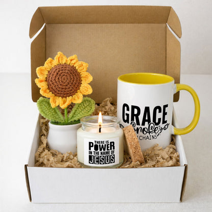 Grace Broke My Chains Hello Sunshine Christian Gift Set - ClaimedbyGodDesigns