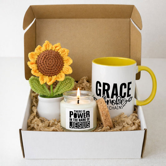 Grace Broke My Chains Hello Sunshine Christian Gift Set - ClaimedbyGodDesigns