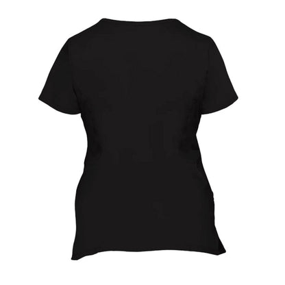 Grace Broke My Chains Premium Women’s Christian 2‑Pocket Juliet Stylish V‑Neck Medical Scrub Top - ClaimedbyGodDesigns