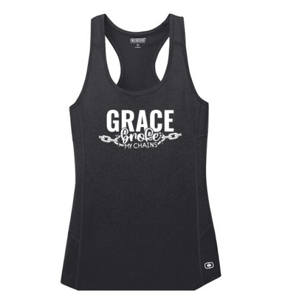 Grace Broke My Chains Women's Christian Tank Top - ClaimedbyGodDesigns
