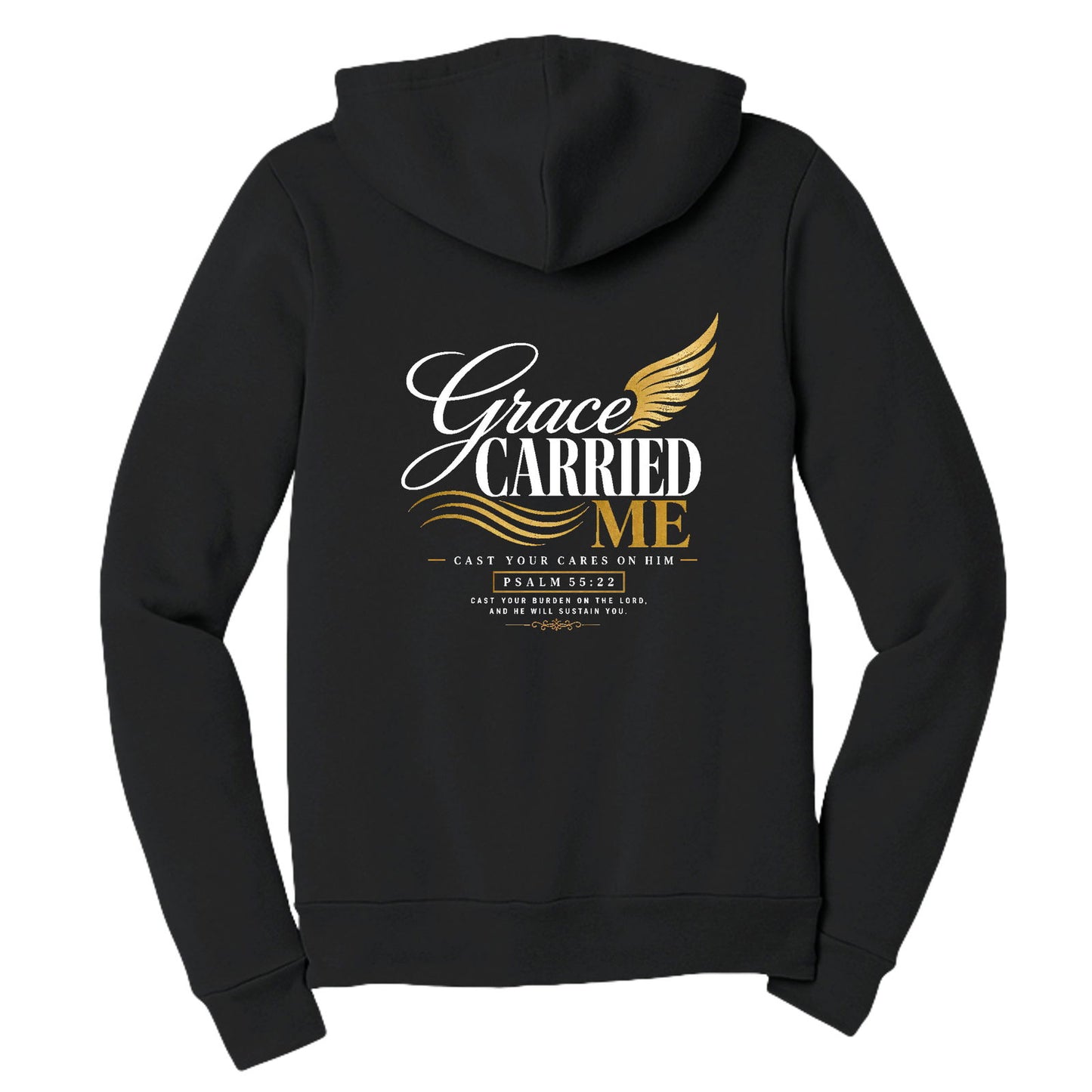 Grace Carried Me Unisex Christian Full - zip Hooded Sweatshirt - ClaimedbyGodDesigns