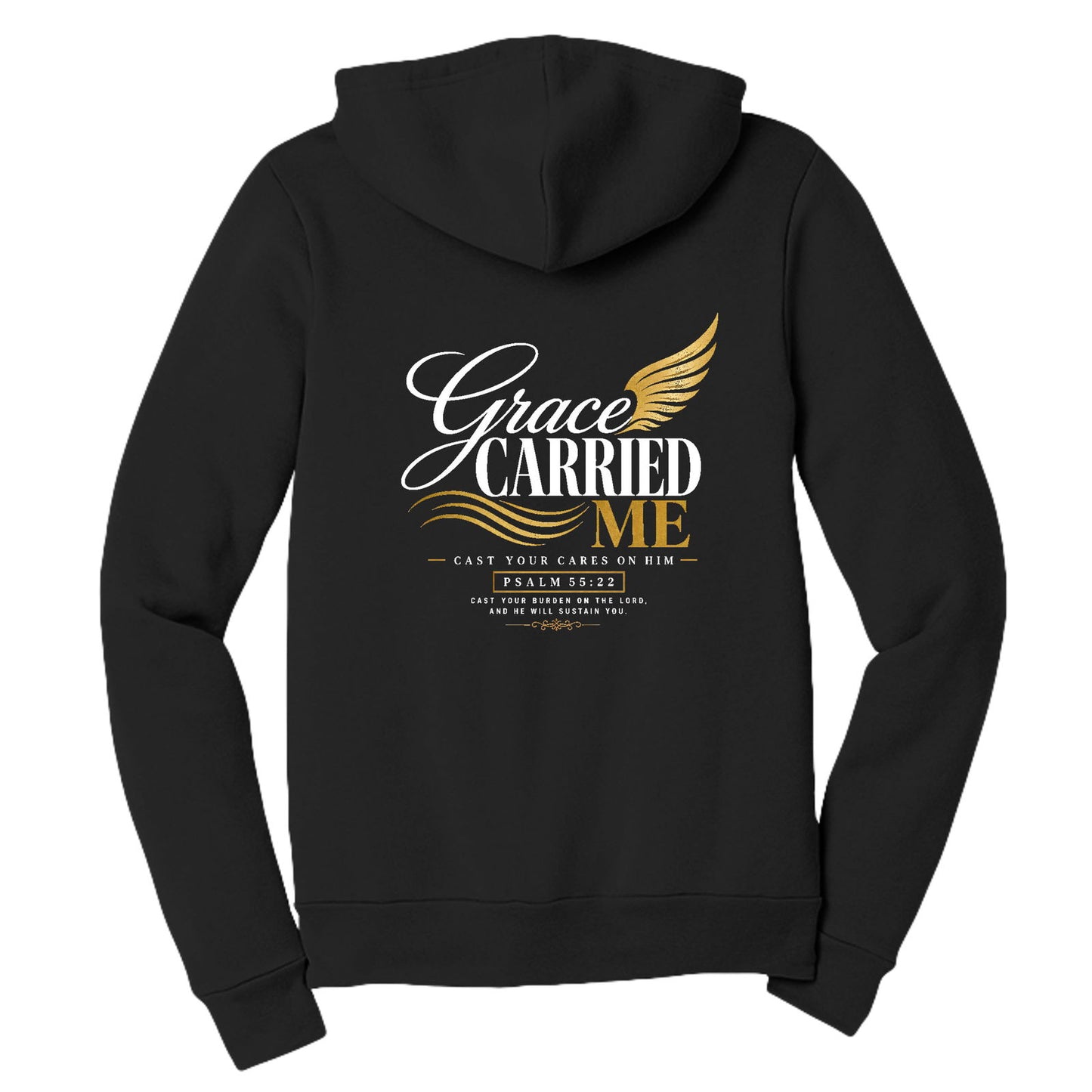Grace Carried Me Unisex Christian Full - zip Hooded Sweatshirt - ClaimedbyGodDesigns