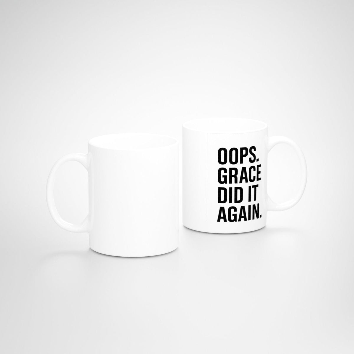Grace Got Me Again… Again – Christian Starter Gift Set | Sweatshirt, Mug, Candle, Tea & Matches | Faith, Humor & Encouragement Gift Box - ClaimedbyGodDesigns