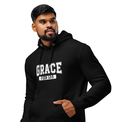 Grace Unisex Christian essential organic Hooded Sweatshirt - ClaimedbyGodDesigns