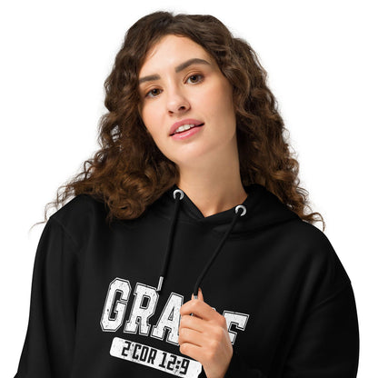 Grace Unisex Christian essential organic Hooded Sweatshirt - ClaimedbyGodDesigns