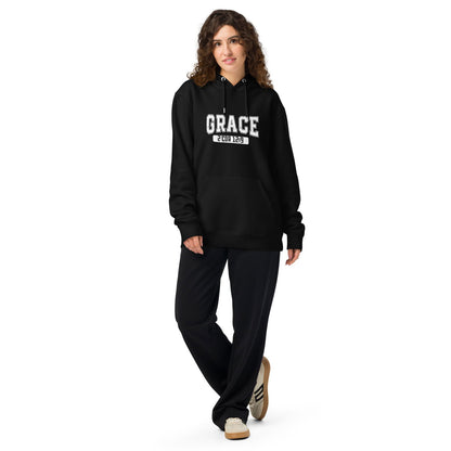 Grace Unisex Christian essential organic Hooded Sweatshirt - ClaimedbyGodDesigns