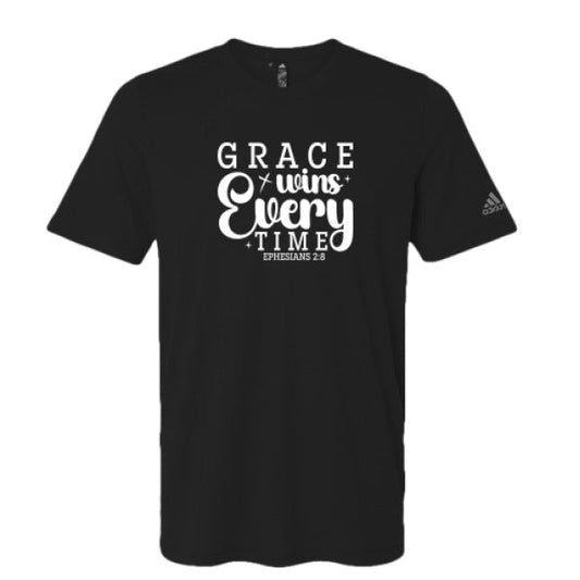 Grace Wins Every Time Men's Christian T-shirt - ClaimedbyGodDesigns